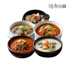 국물의 한수 5종 세트(갈비탕+육개장+뚝불+우거지+황태)