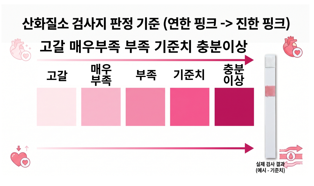 산화질소 검지지 판정표